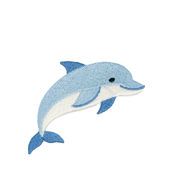 Dolphin Embroidered Patch Coastal Ocean Animal Patch Cute Beach Iron On Patch Nautical Sea Life Applique Summer Vacation Patch