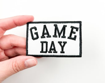 Game Day Embroidered Iron-On Patch - Perfect for Tailgate & Football Season, Football Lover | Trucker Hat | Football Patch