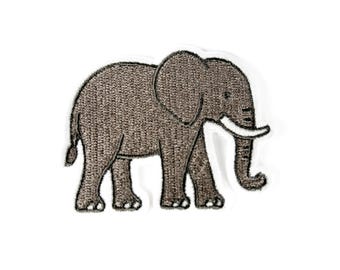 Elephant Embroidered Patch Iron On or Sew On | Cute Safari Animal Patch for Jackets, Backpacks, Hats, Kids Clothes & DIY Crafts