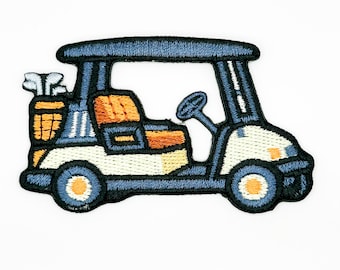 Golf Cart Iron-On Patch Embroidered Patch for Hat, Clothing or Bag, Bachelorette Party Sports Fan, Golf Fan, Golf Lover