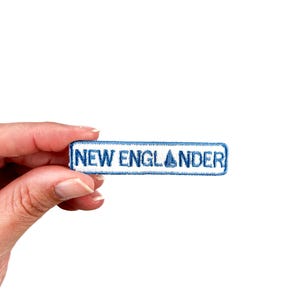 New England Iron On Patch New Englander Sailboat Embroidered Patch for Hats, Clothings, Bags | Trucker Hat Patch for New England