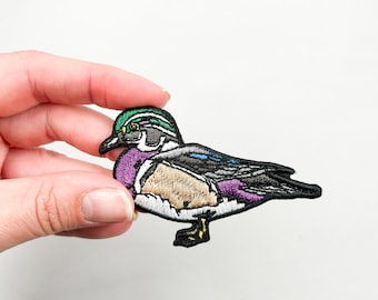Wood Duck-strijkpatch: geborduurde patch voor hoeden, kleding en tassen | Perfect voor jagers uit het zuiden, vissers, jachtgebied