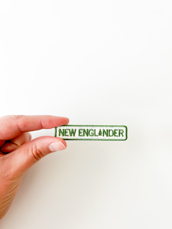 New England Iron On Patch New Englander Embroidered Patch for Hats, Clothings, Bags | Trucker Hat Patch for New England