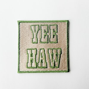 Yee Haw Gesticktes Aufnäher für Taschen, Hüte & Kleidung Patch Cowboy Western Patch für Rodeo Junggesellinnenabschied Trucker Hut Bar Aufnäher
