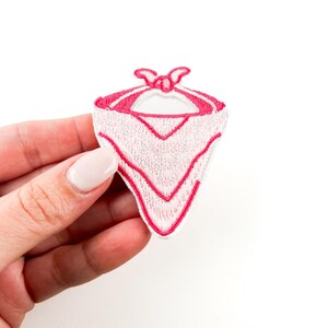 Rosa Bandana Patch gestickt Bügelbild Südstaat Bandana Charme, Cowboy Patch, Junggesellinnenabschied Trucker Hut Bar Nashville