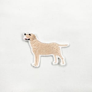 Yellow Labrador Embroidered Iron On Patch | Dog Patch for Hats, Clothing & Bags | Pet Lover Patch | Golden Retriever Gift | Pet Lover Gift