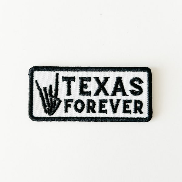 Texas Forever Iron On Patch Western Cowboy Cowgirl Lone Star Trucker Hat vêtements Patch sacs ou jeans, coucou, breloque musique country, Austin