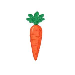Embroidered Carrot Patch Vegetable Garden Patch Farmers Market Iron On Patch Cottagecore Food Patch Orange Veggie Applique Patch