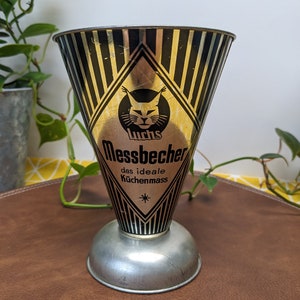 Luchs Messbecher Tin Measuring Cup Vintage Germany 1950s Das Ideale  Kuchenmass