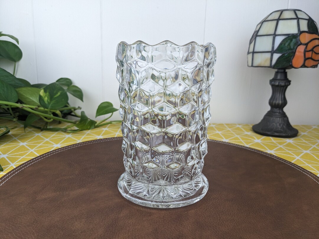 Vintage Fostoria American 2056 Clear Straight Celery Flower Vase Etsy