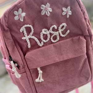 Sac à dos personnalisé brodé à la main pour enfant Sac à dos personnalisé pour enfant