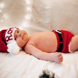 Personalised baby hotsell santa hat