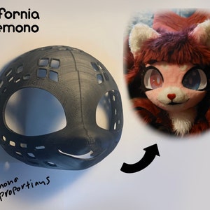 FREE SHIP Japanese style Neko Kemono furry fursuit Head Base. 10.5 inches