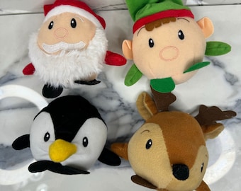 Dog toy plush ball Christmas holiday dog squeaky toy