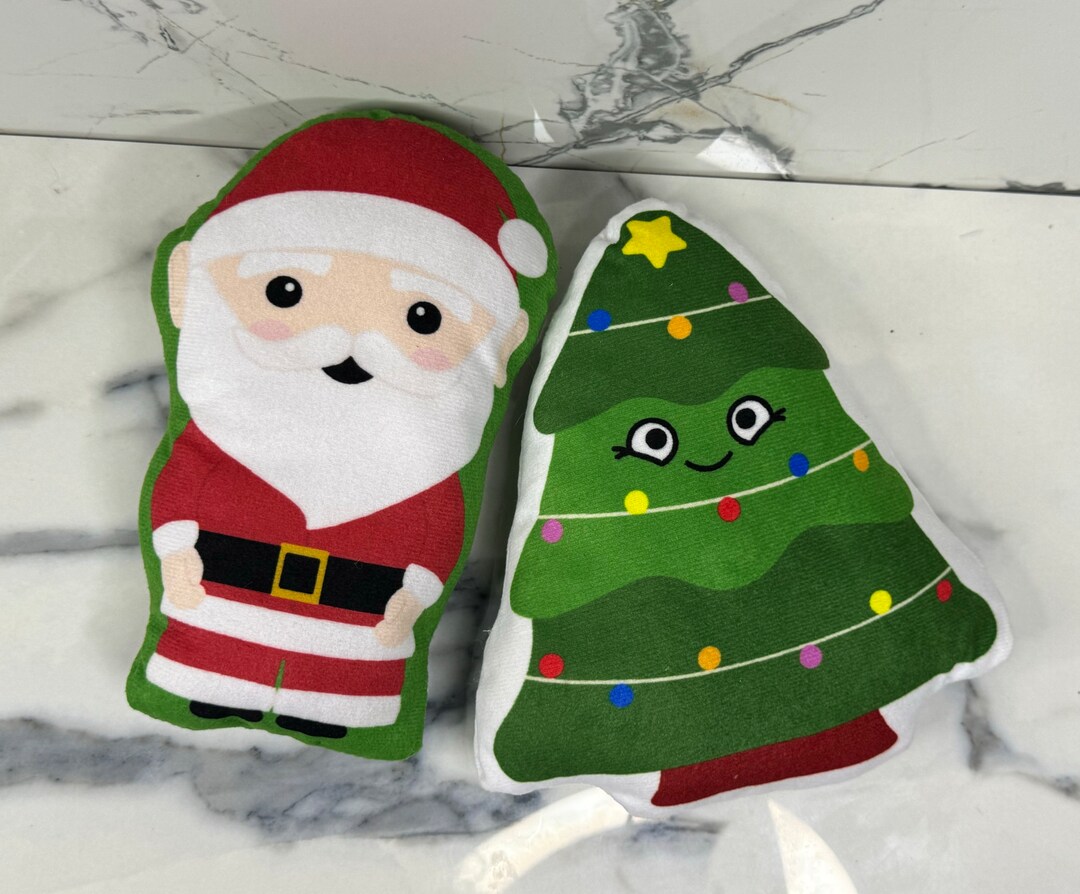 Dog Toy Plush Ball Christmas Holiday Dog Squeaky Toy Etsy