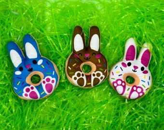 Easter holiday cat toy Easter bunny donut catnip cat toy