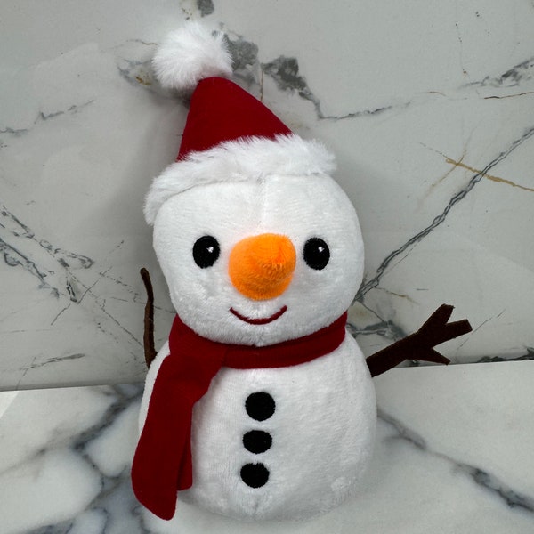 Dog toy plush snowman Christmas holiday dog squeaky toy