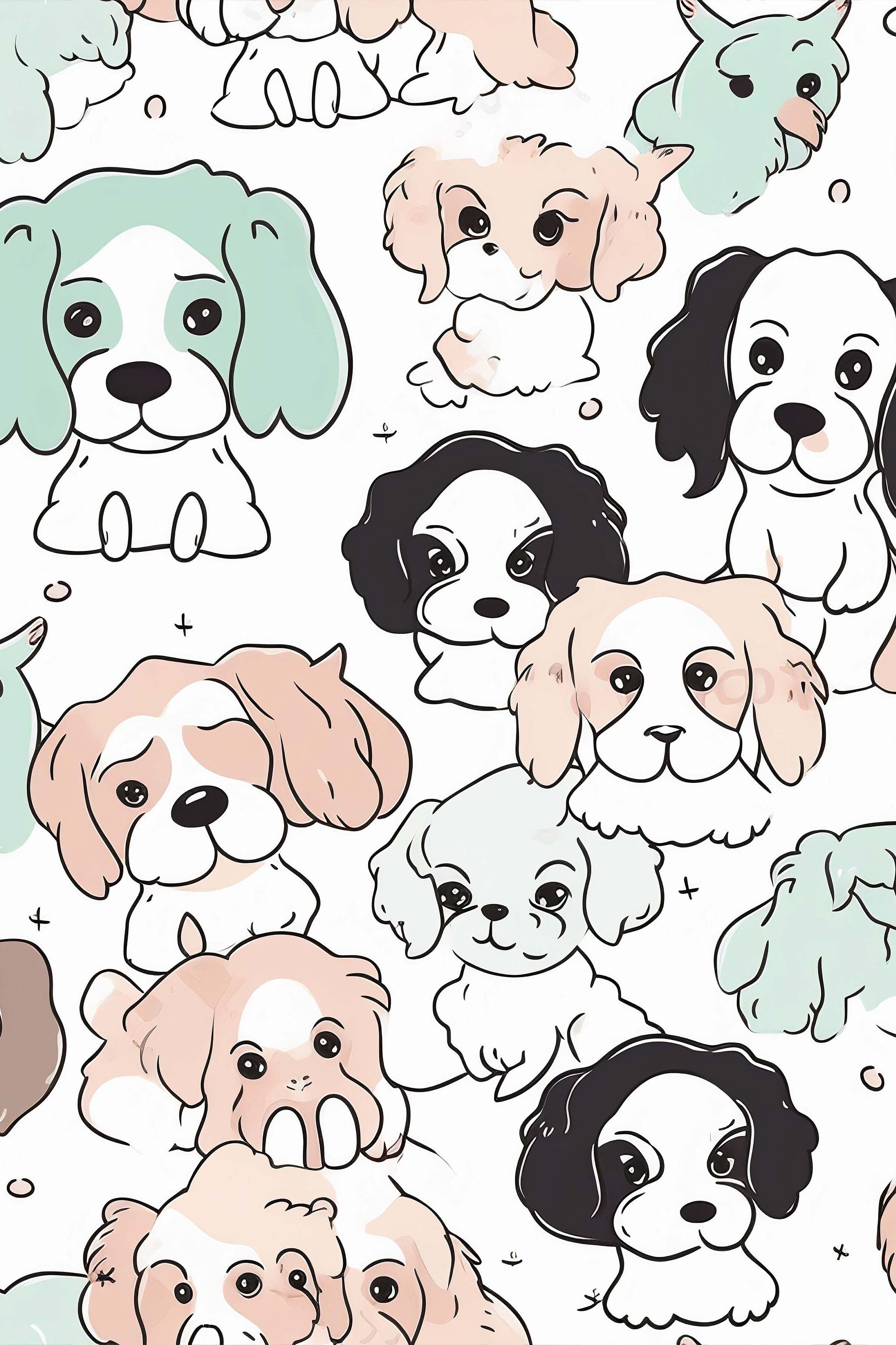Puppy Seamless Digital Paper Pack V2 - Etsy