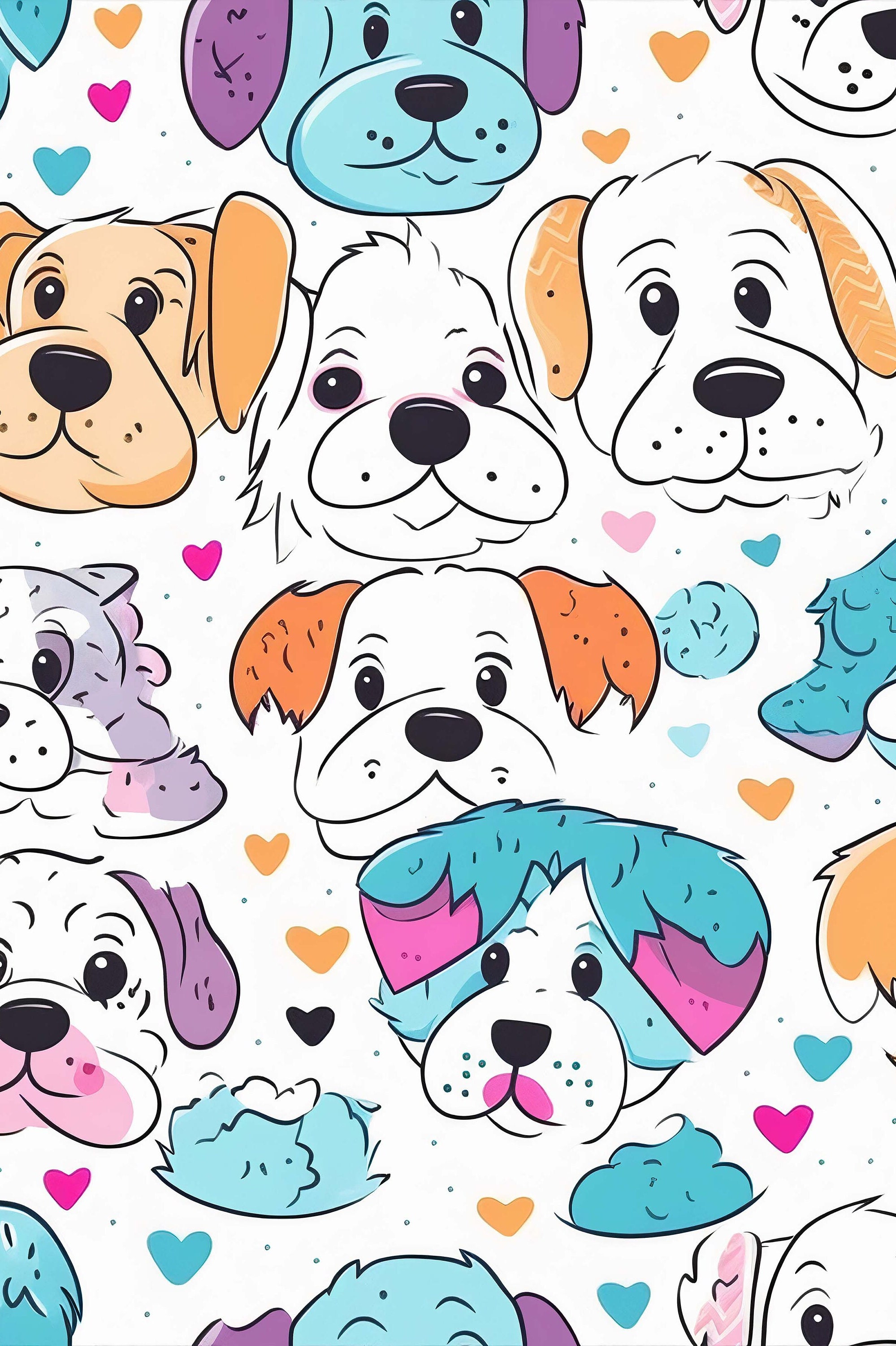 Puppy Seamless Digital Paper Pack V2 - Etsy