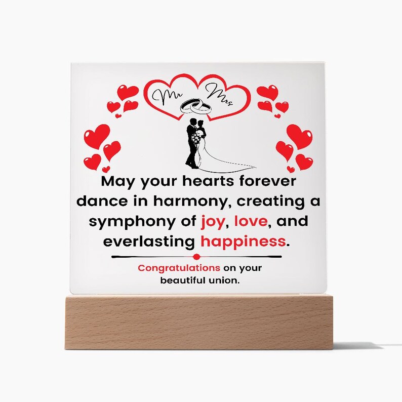 Wedding Gift Mr & Mrs Wedding Gift Acrylic Plaque Wedding - Etsy