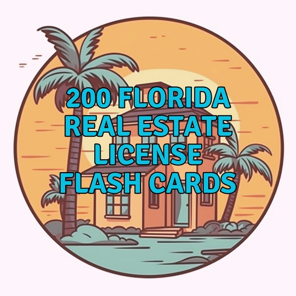 Florida Real Estate Flash Cards Etsy