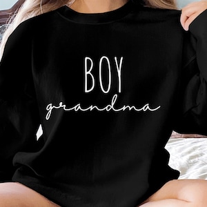Boy Grandma Boy Grandmother Shirt TShirt Sweatshirt Hoodie Mothers Day Gift Minimalist