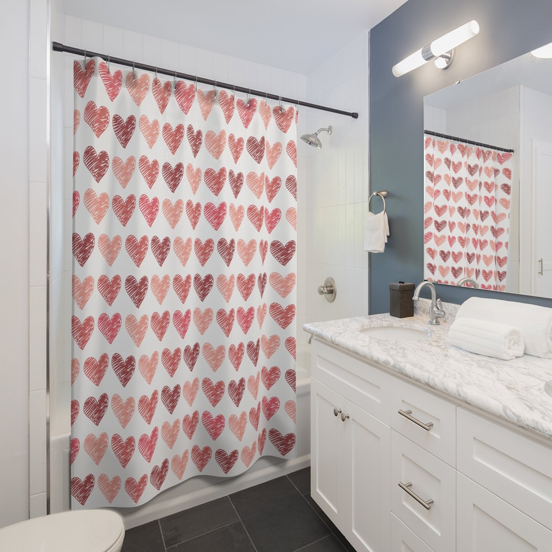 Heart Shower Curtain Valentines Day Shower Curtain Valentines Day Home