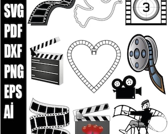 Tira de película svg, cine vintage svg, cine de películas, boleto de carrete de cámara, clipart de película, plantilla de tira de película, marco de fotos de tira de película svg