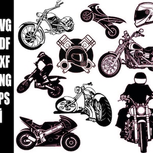 Motorcycle SVG Bundle, Motor Bike Svg, Motorcycle Clipart, Motorcycle Bundle, Motorcycle Files for Cricut svg png ai pxf png