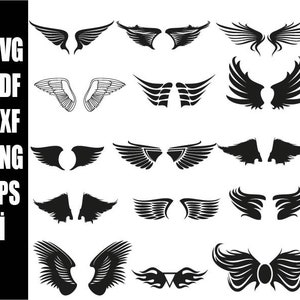 Angel wings SVG,Angel wing svg,Angel wings PNG,Wings shape, file,Cricut,Silhouette,Wings SVG Paketi svg png ai dxf png pdf
