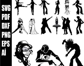 Dance Svg Bundle , couple Dance Svg|Dance Team Svg , Dancers Dance Clipart , Dance Design Svg Dance SVG Cut File for Cricut svg png ai dxf