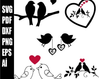Love Birds SVG / Birds svg / Wedding Birds svg Love Birds digital file png ai pxf svg