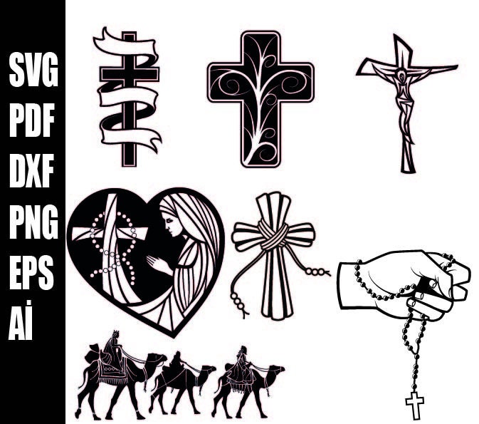 Cross SVG, Cross Bundle SVG, Old Rugged Crosses SVG, Religious Svg,Cross svg bundle ,Cross svg file svg png ai dxf