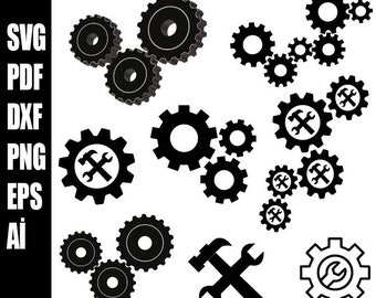 Gears Svg / Steampunk Svg, Gears Clipart, Steampunk Gears Svg, Gears Bundle, Gears Svg, Gears Silhouette svg png ai dxf pdf png