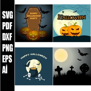 Halloween banner svg,Halleden svg Bundle, Halloween svg Files for Cricut, Halloween svg Cut Files, Halloween Clipart, Instant download , ai