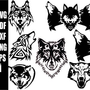 Cartoon wolf face clipart. Free download transparent .PNG