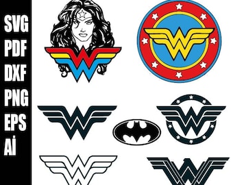 Superhero Icon , Superhero Icon SVG , Super women Print , Woman Hero digital file,SVG/ Png/ Jpg/ Pdf/ Eps / Dxf Women