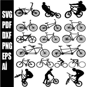 Bike svg Bundle, Bike Silhouette, Bicycle svg, Bike svg, Bicycle with Basket, Retro Bike svg , Vintage Bike svg,Adult Bike svg ai png dxf .