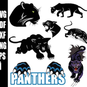 Panther SVG Bundle, Panther SVG, Panther Clipart, Panther Cut Files For Silhouette, Files for Cricut Vector, Panthera Svg png dxf ai panther