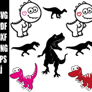 Dinosaurier svg Bundle, Dinosaurier Clipart png, Dinosaurier Silhouette svg, Kinder Dinosaurier svg, t-rex svg, Dino svg, beby Dinosaurier svg png ai pdf