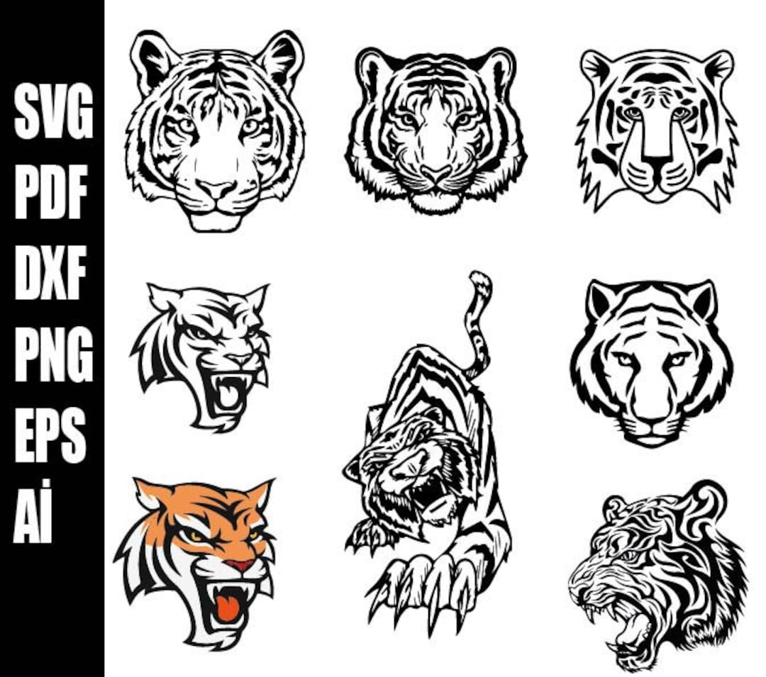 Tiger Head Svg Tigers Head SVG Tiger SVG Tshirt Svg Tiger Face SVG Tiger Png Tiger Jpg Eps