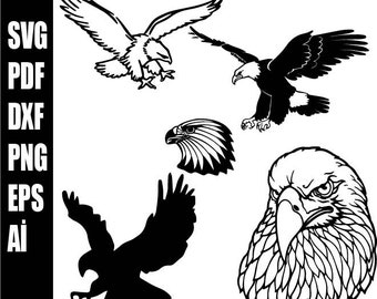 Eagle Svg, Eagle Head Clipart, Eagle Face Svg, Eagle Svg Cut Files Cricut, Cutting Files, DXF,svg,png