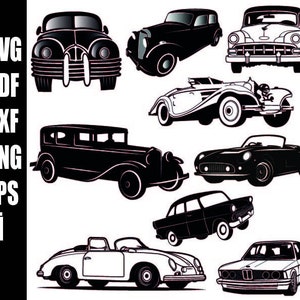 Oldtimer, Oldtimer, Oldtimer SVG-Dateien für Cricut Silhouette Dateien, Easy Cut Datei, Instant Download, Muscle Car SVG, Png Ai Dxf Pdf