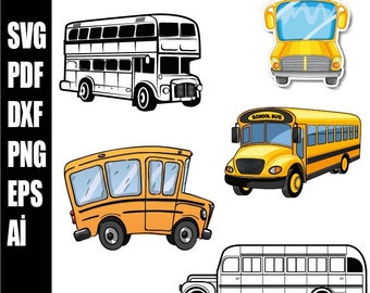 School Bus Svg, Bus Driver Svg Files, Back To School Svg, Layered School Bus Svg,Bus SVG Files - Vector Images Silhouette svg png ai dxf
