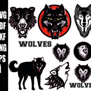 Wolves Svg , wolves svg silhouette , Wolf Art , Wolf Head , Tribal Wolf Art , wolf png , Howling Wolf svg, Png Ai Dxf Pdf Svg