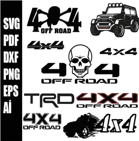 4x4 Off Road decal svg, Monster Truck svg 4x4 off road decal png , Jeep, Monster Truck, Race,svg,ai dxf png pdf