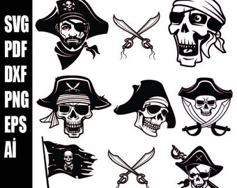Pirate svg .Pirate vector Pirate svg bundle .Pirate clipart Anchor pirate svg pirate vector ship svg  pirate silhouette pirate svg png dxf i