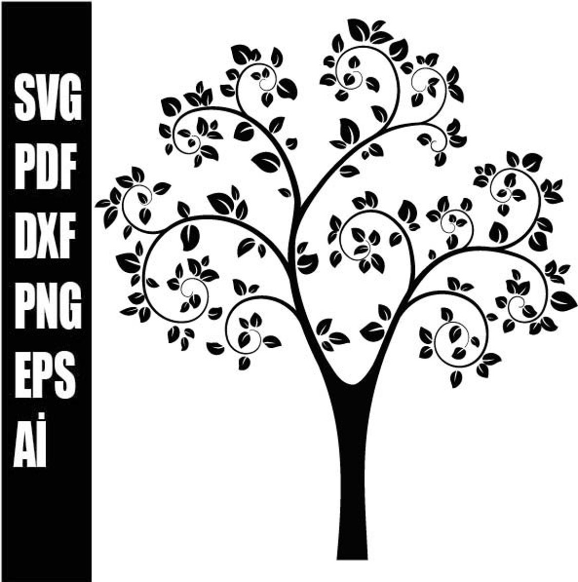 SVG Tree , Tree Silhouette Svg Bundle, Tree Svg, Tree Silhouette Svg ...