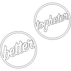Gerber Better together - Chair sign - Wedding decoration - DIGITAL DOWNLOAD - Wedding - SVG -