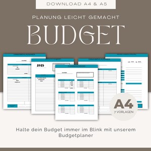 Planner PDF Financial Planner Templates for Monthly Budgeting Instant Download German A4 and A5